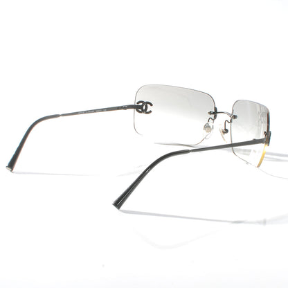 Chanel Metal Crystal CC Logo Sunglasses 4017-D Silver 2 of 5