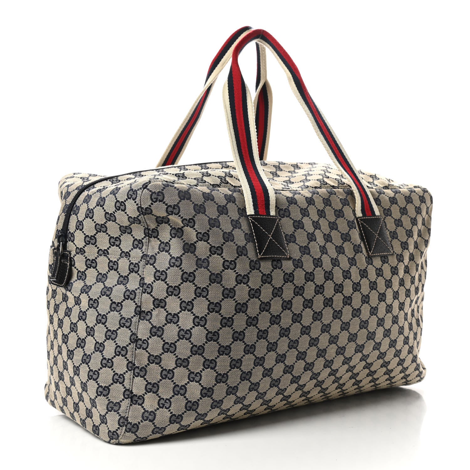 Gucci GG Monogram Web Large Collapsible Carry On Duffle Navy 2 of 8