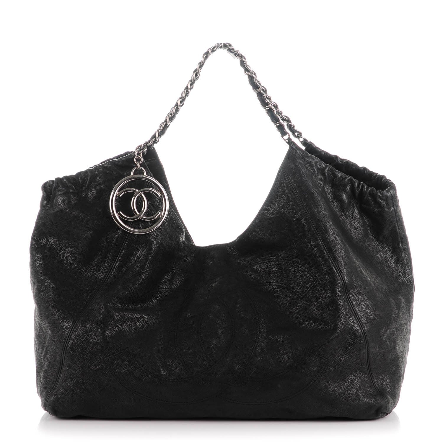 Chanel Distressed Caviar XL Coco Cabas Black 1 of 7
