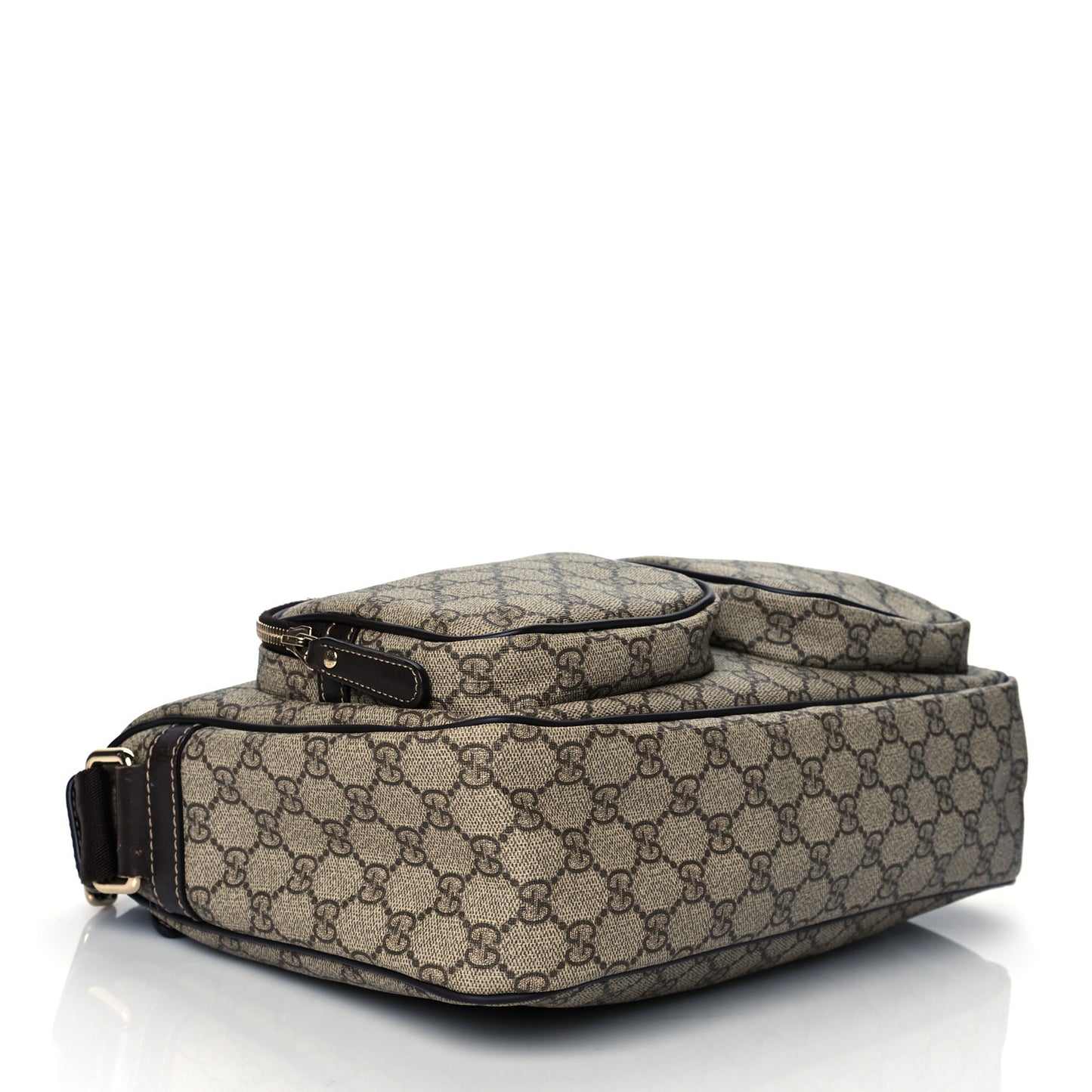 GG Plus Monogram Front Pocket Messenger Dark Brown