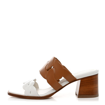 Hermes Nappa Gaby 60 Sandals 40.5 Naturel White 1 of 9