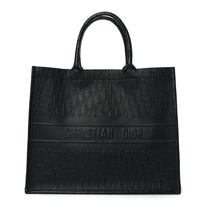 Christian Dior Oblique Calfskin Embossed Medium Book Tote Black 1 of 10