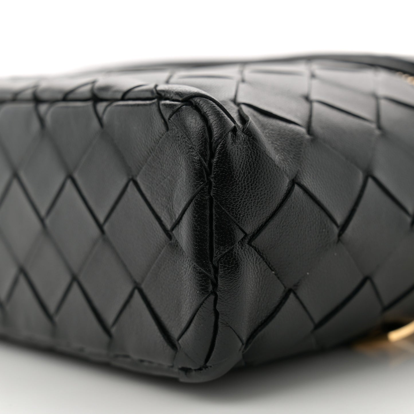 Calfskin Intrecciato Bang Bang Vanity Case Black