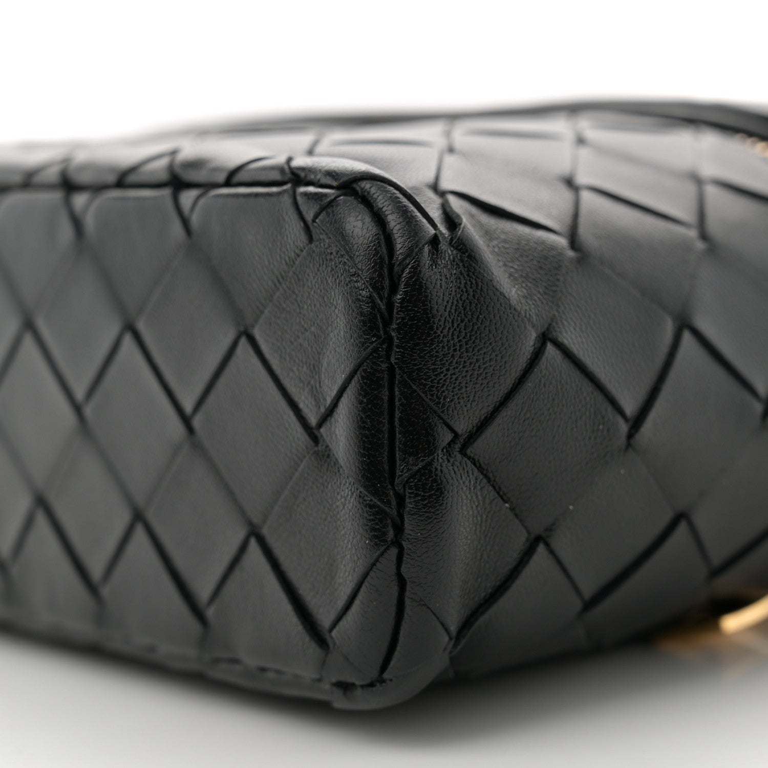 Bottega Veneta Calfskin Intrecciato Bang Bang Vanity Case Black 10 of 11