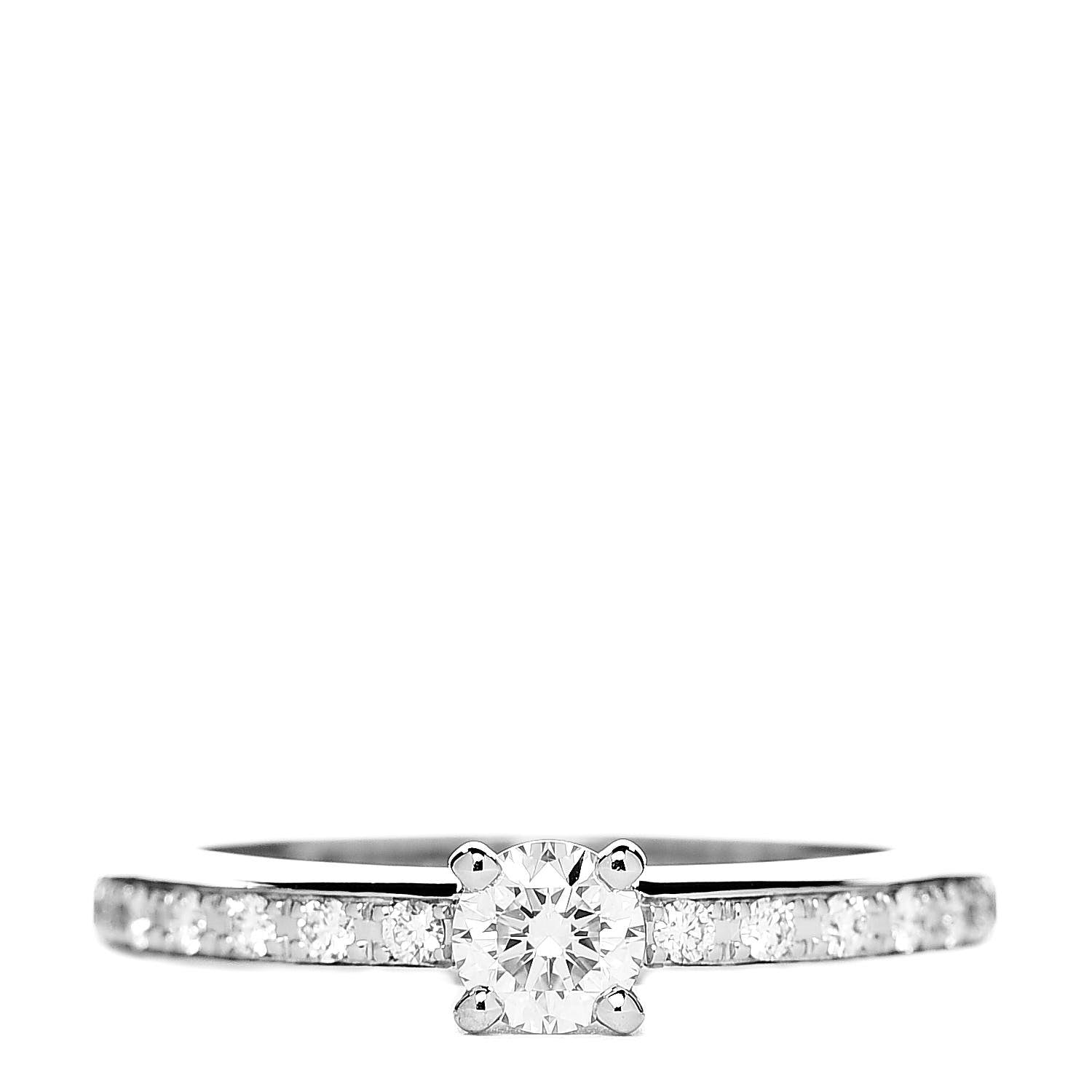 Bulgari Platinum Diamond .30ct Griffe Solitaire Engagement Ring 52 6 1 of 8
