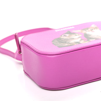 Balenciaga Calfskin Kittens Logo XS Everyday Camera Bag Fuchsia 7 of 8