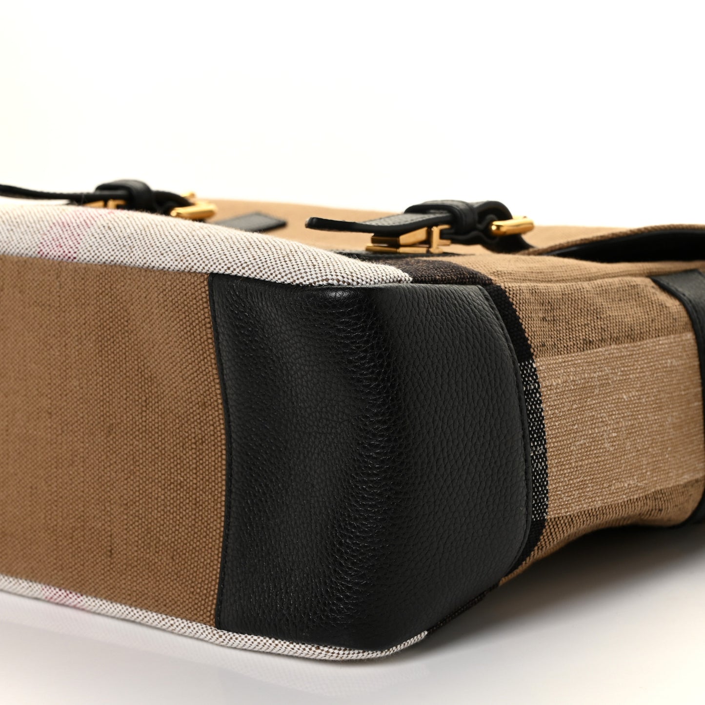 Canvas Mega Check Small Baildon Messenger Bag Black