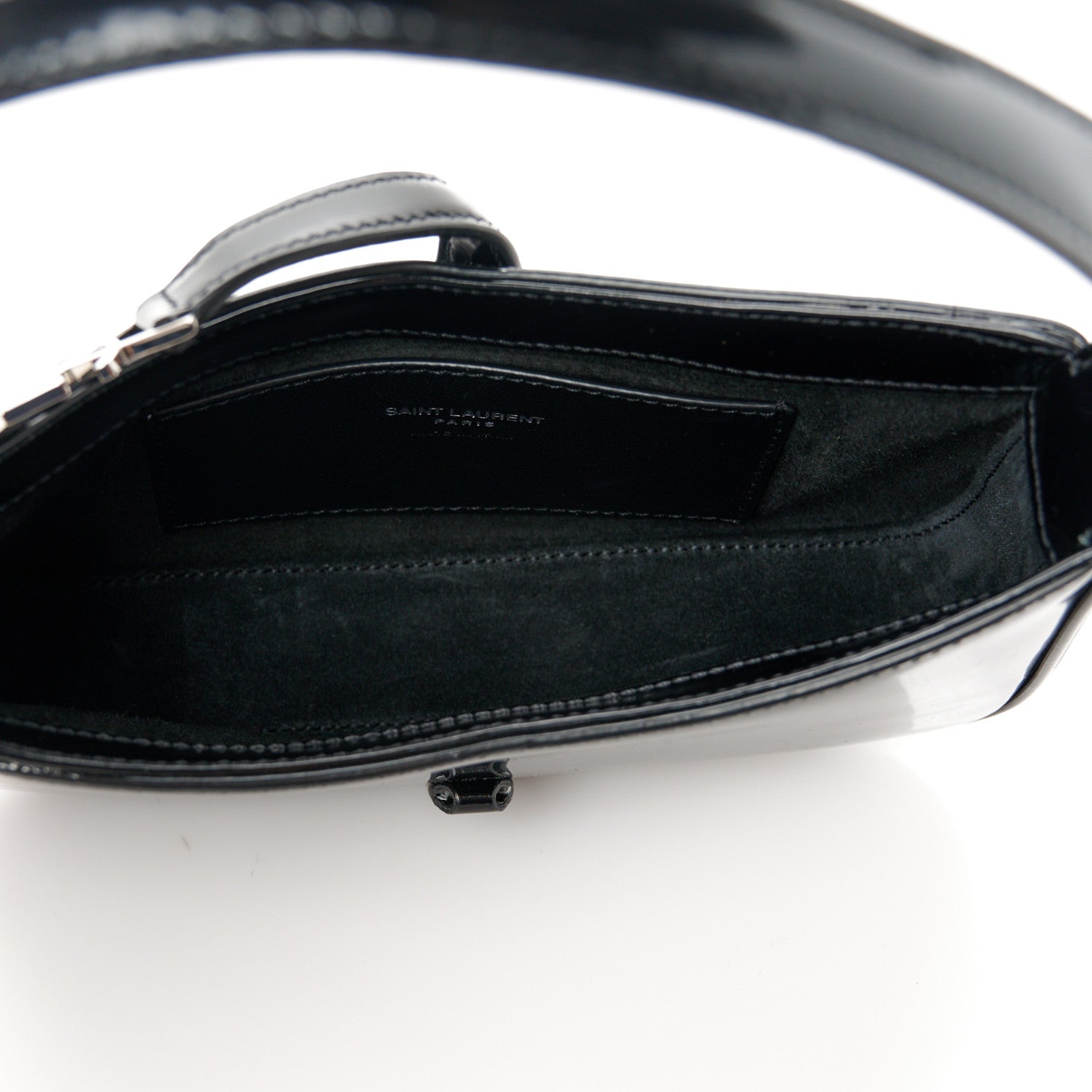 Saint Laurent Patent Calfskin Le 5 A 7 Mini Hobo Black 5 of 10