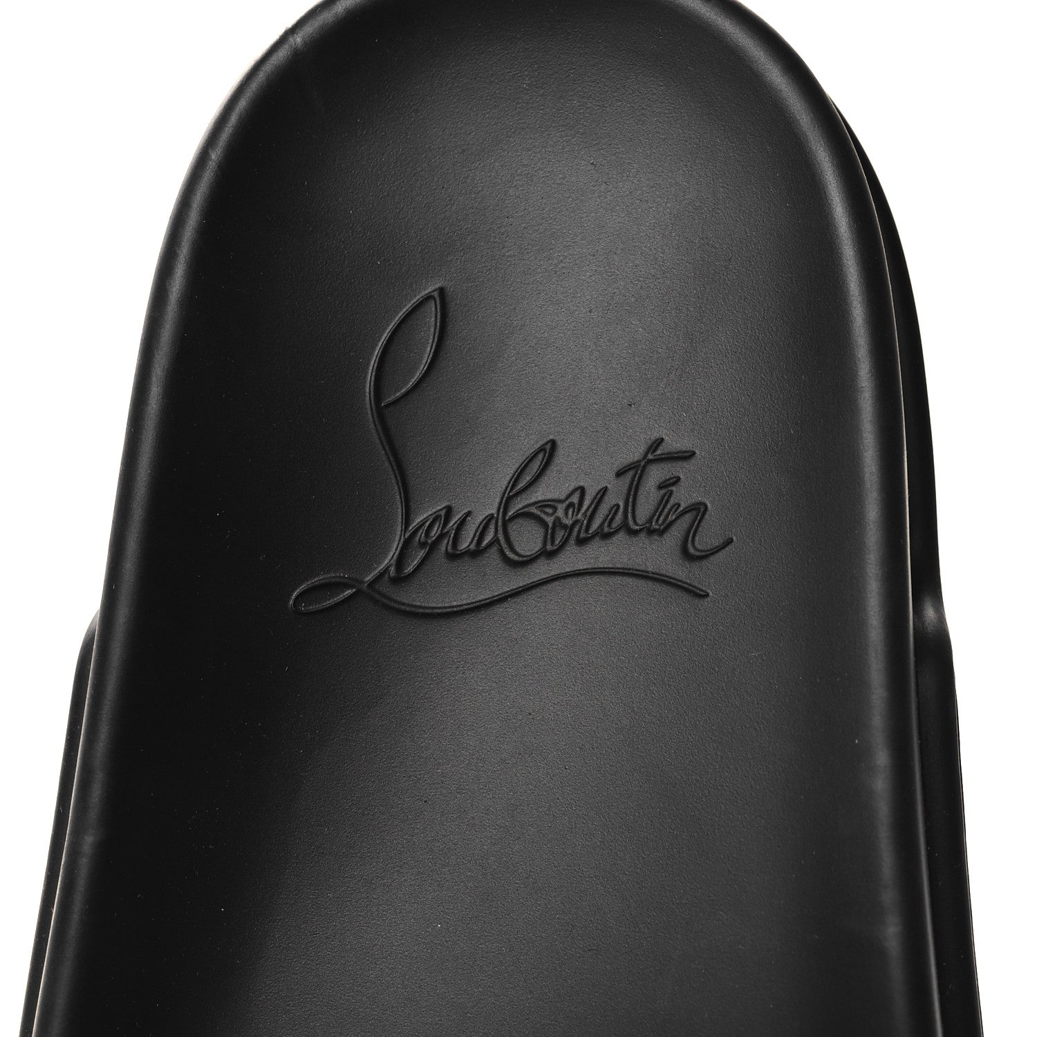 Christian Louboutin Calfskin Studded Mens Pool Fun Platform Flat Slide Sandals 44 Black 8 of 8