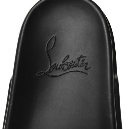 Christian Louboutin Calfskin Studded Mens Pool Fun Platform Flat Slide Sandals 44 Black 8 of 8