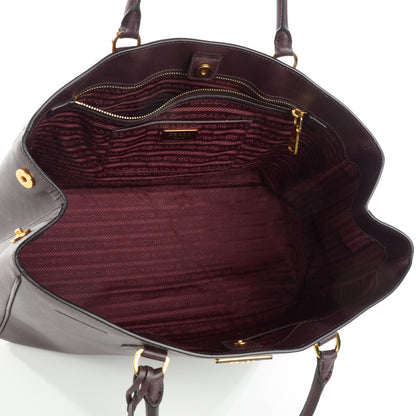 Prada Saffiano Lux Large Tote Bordeaux 5 of 9