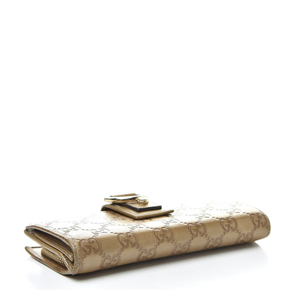 Gucci Metallic Guccissima Abbey Continental Wallet Gold 4 of 11