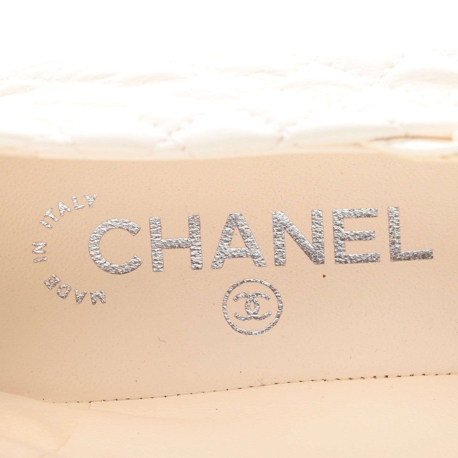 Chanel Lambskin Quilted Mary Jane Flats 41 White Black 8 of 10