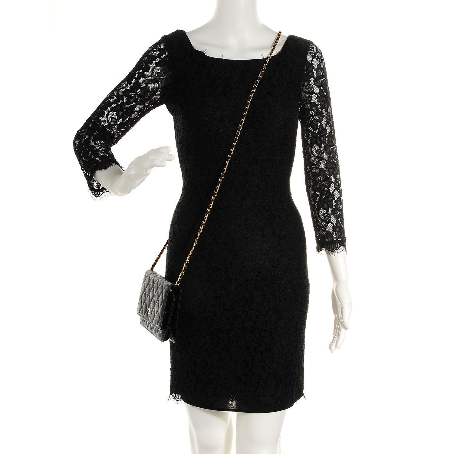 Chanel Caviar Quilted Wallet On Chain WOC Black 2 of 9