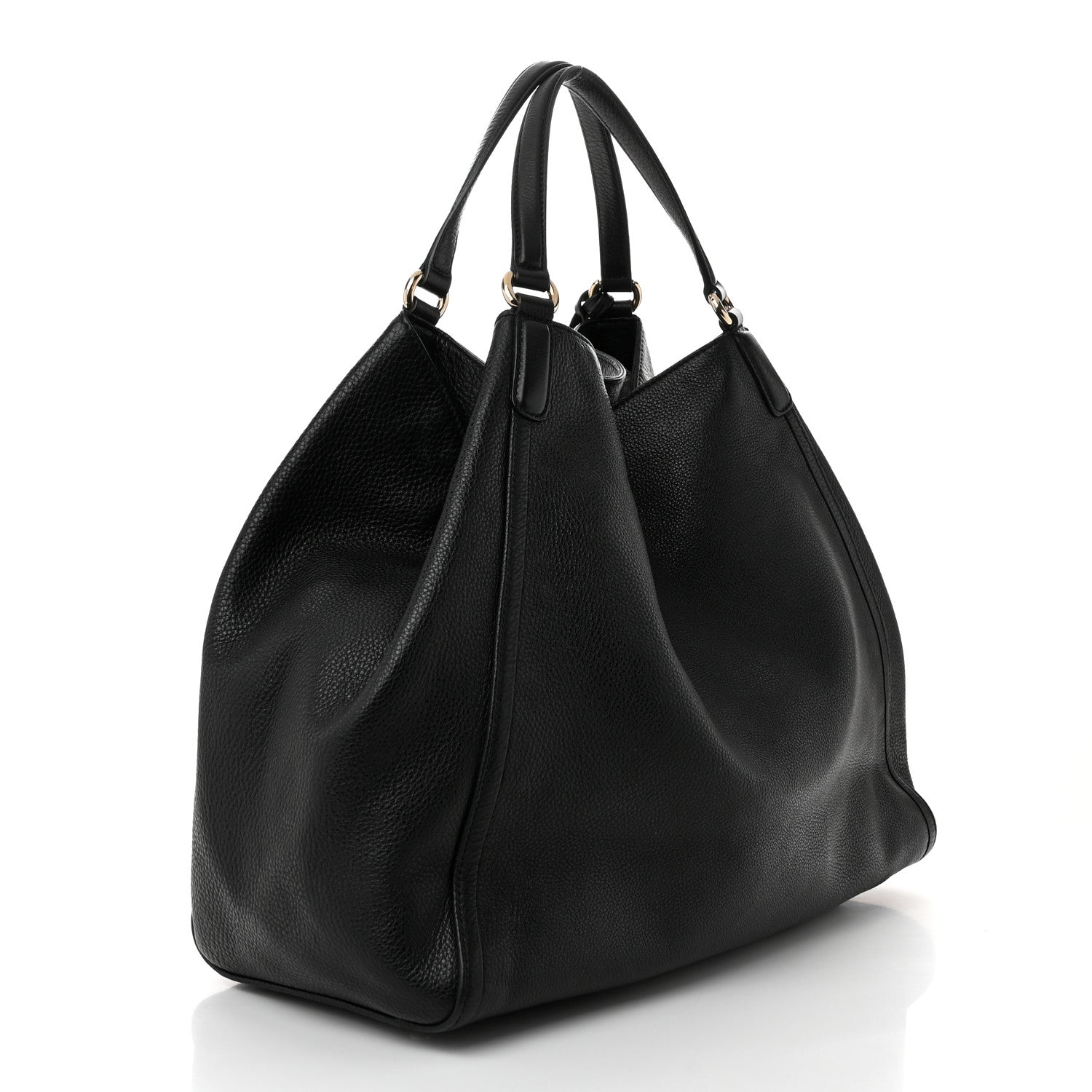 Gucci Pebbled Calfskin Large Soho Shoulder Bag Black 3 of 13