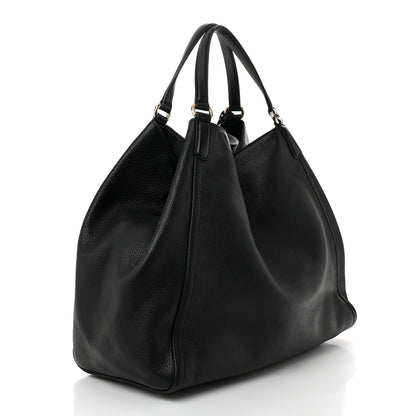 Gucci Pebbled Calfskin Large Soho Shoulder Bag Black 3 of 13