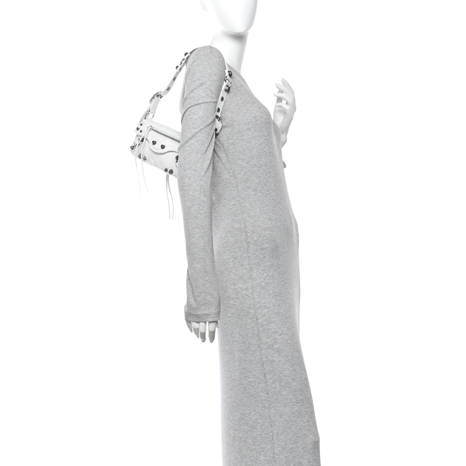 Balenciaga Agneau Arena Le Cagole Sling Bag XS Optic White 2 of 11