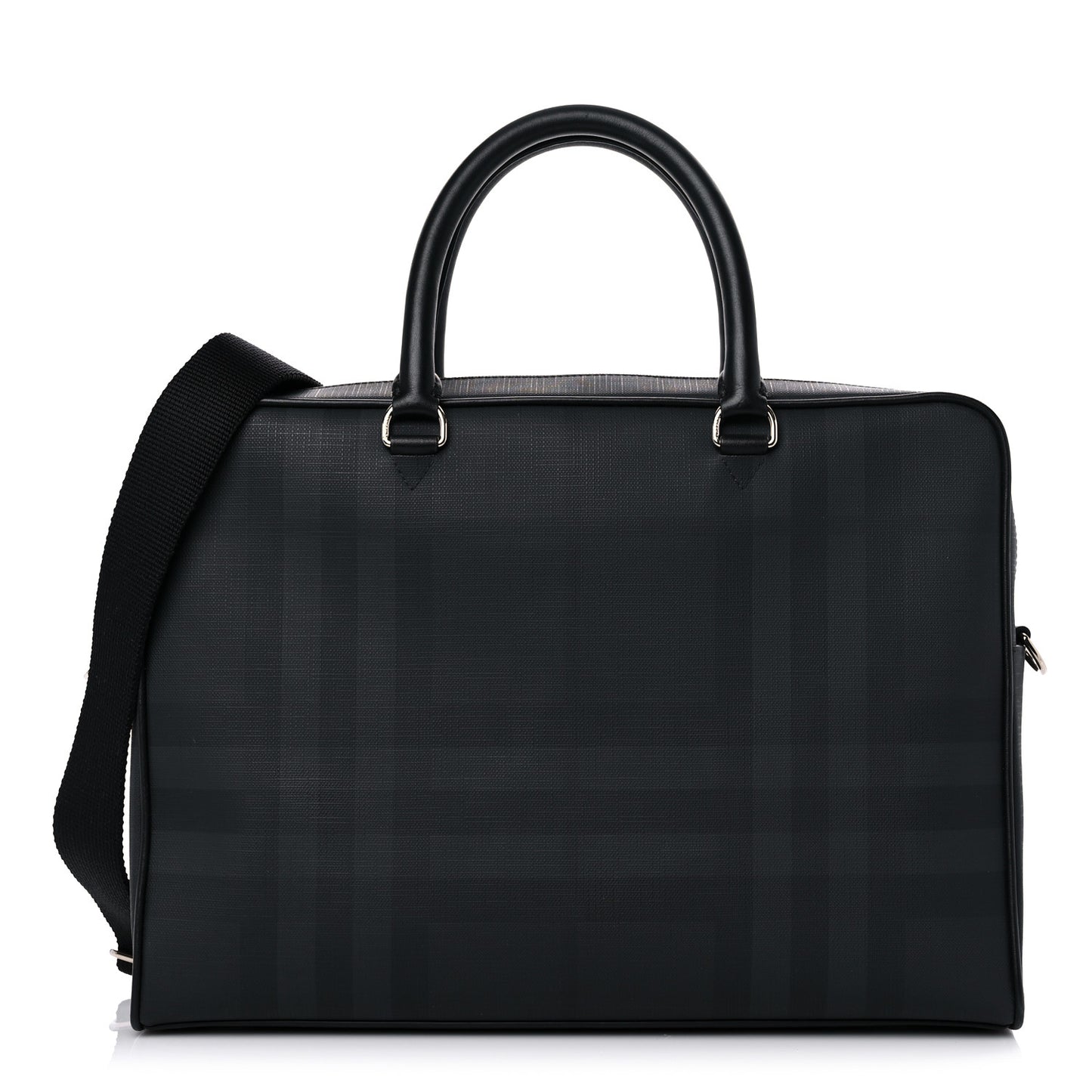 London Check Ainsworth Briefcase Dark Charcoal