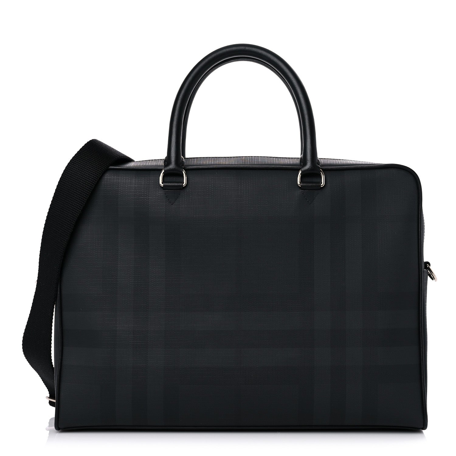 Burberry London Check Ainsworth Briefcase Dark Charcoal 1 of 8