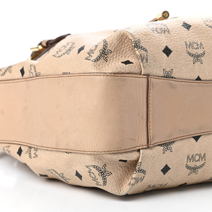 MCM Visetos Drawstring Bucket Bag Beige 10 of 21