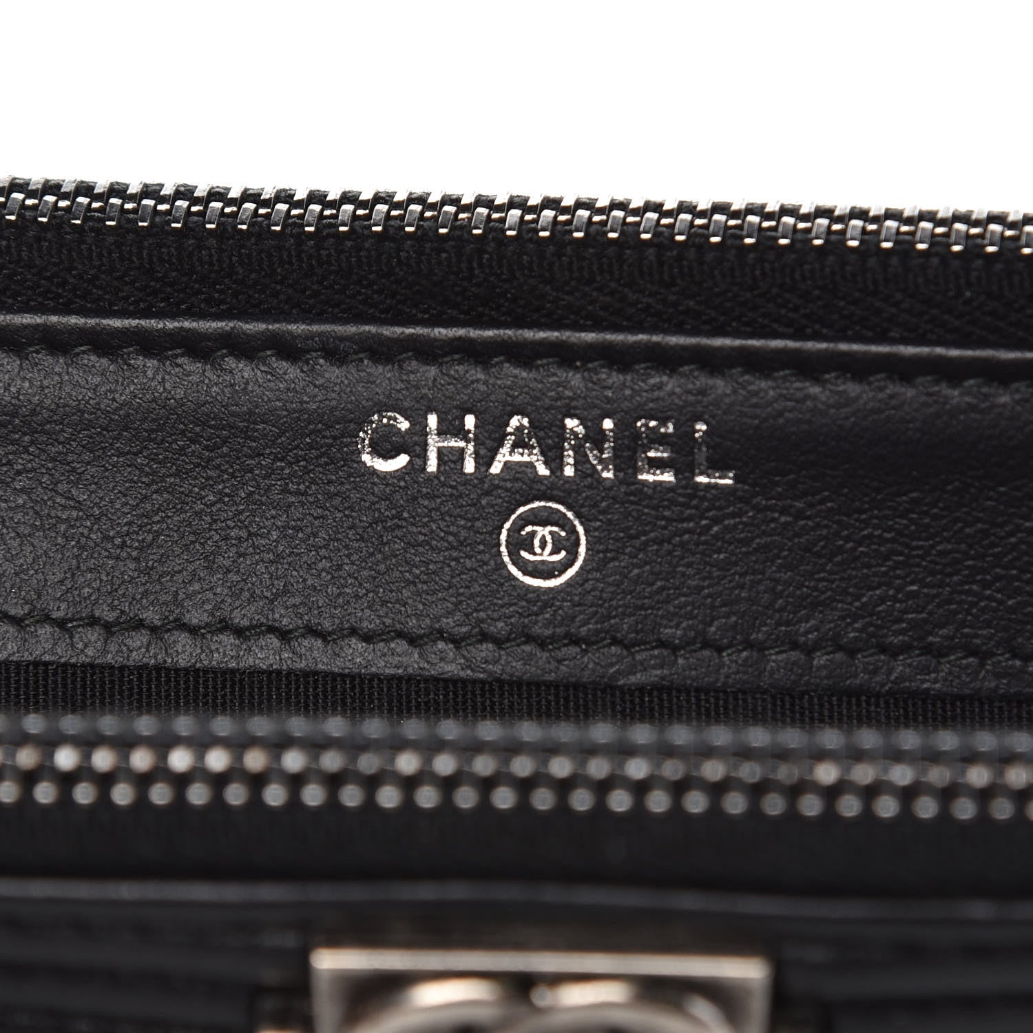 Chanel Calfskin Quilted Small Boy Clutch With Chain Black 7 of 11