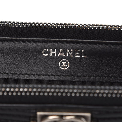 Chanel Calfskin Quilted Small Boy Clutch With Chain Black 7 of 11