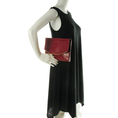 Lanvin Calfskin Miss Sartorial Envelope Clutch Bordeaux 2 of 7