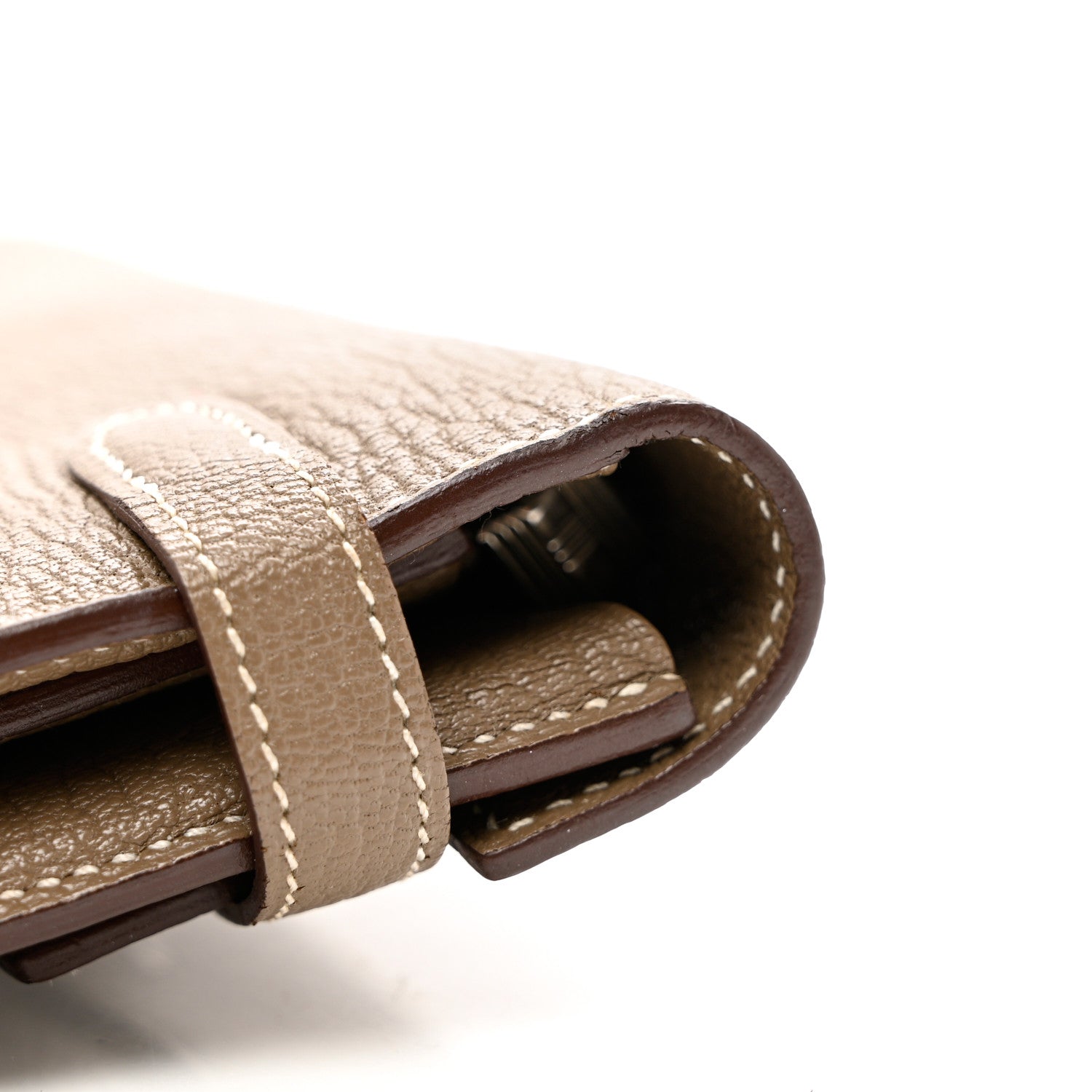 Hermes Chevre Mysore Kelly Longue Wallet Etoupe 7 of 7