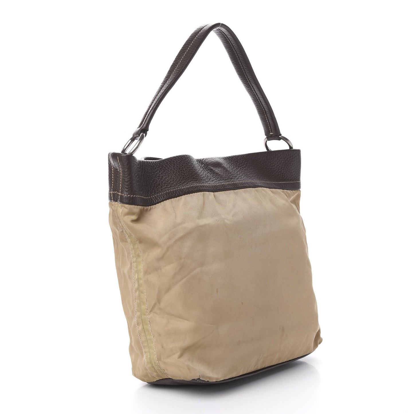 Nylon Tessuto Vitello Daino Hobo Cammello Caffe