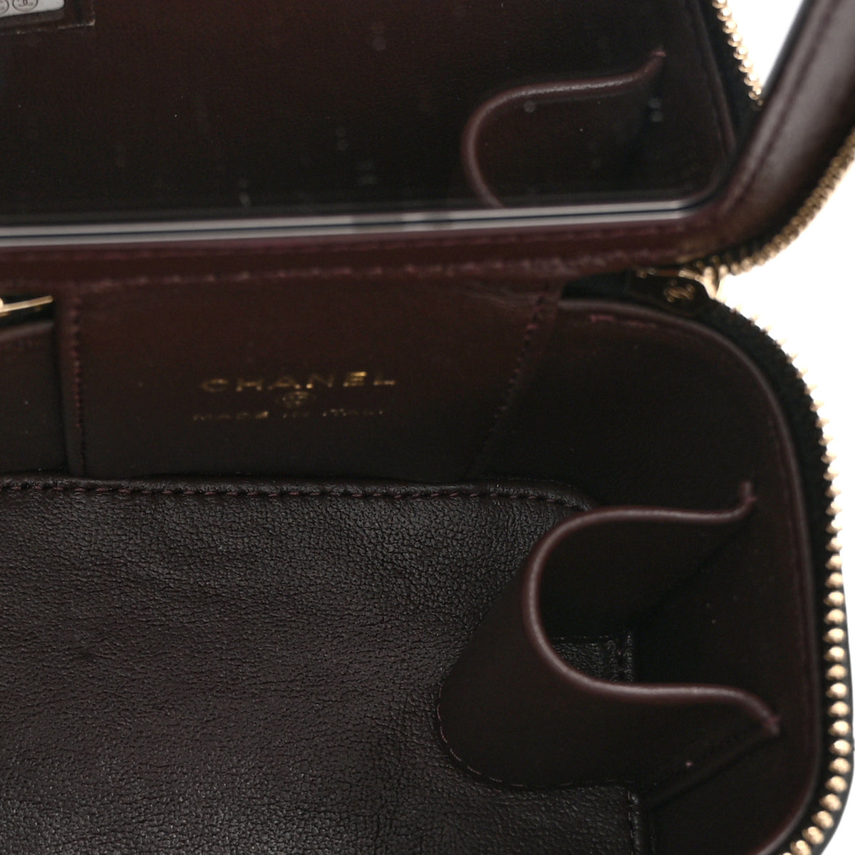 Chanel Lambskin Quilted Mini Vanity Case With Chain Black 5 of 11