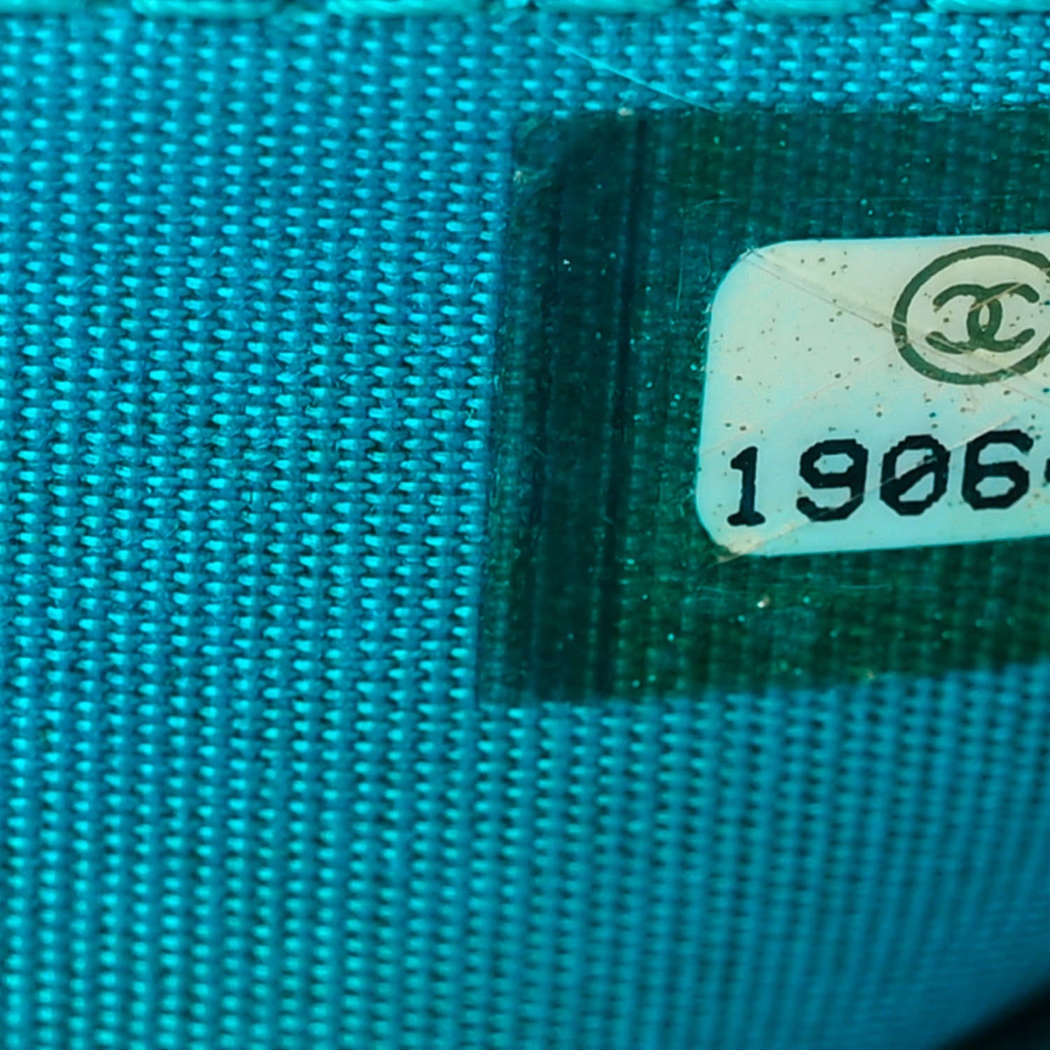 Chanel Metallic Iridescent Calfskin Wallet On Chain WOC Turquoise 7 of 13