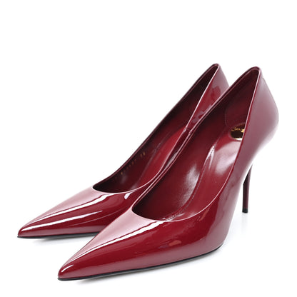 Saint Laurent Vernice Seta Soft Norma 90 Pumps 38 Grenat 4 of 10