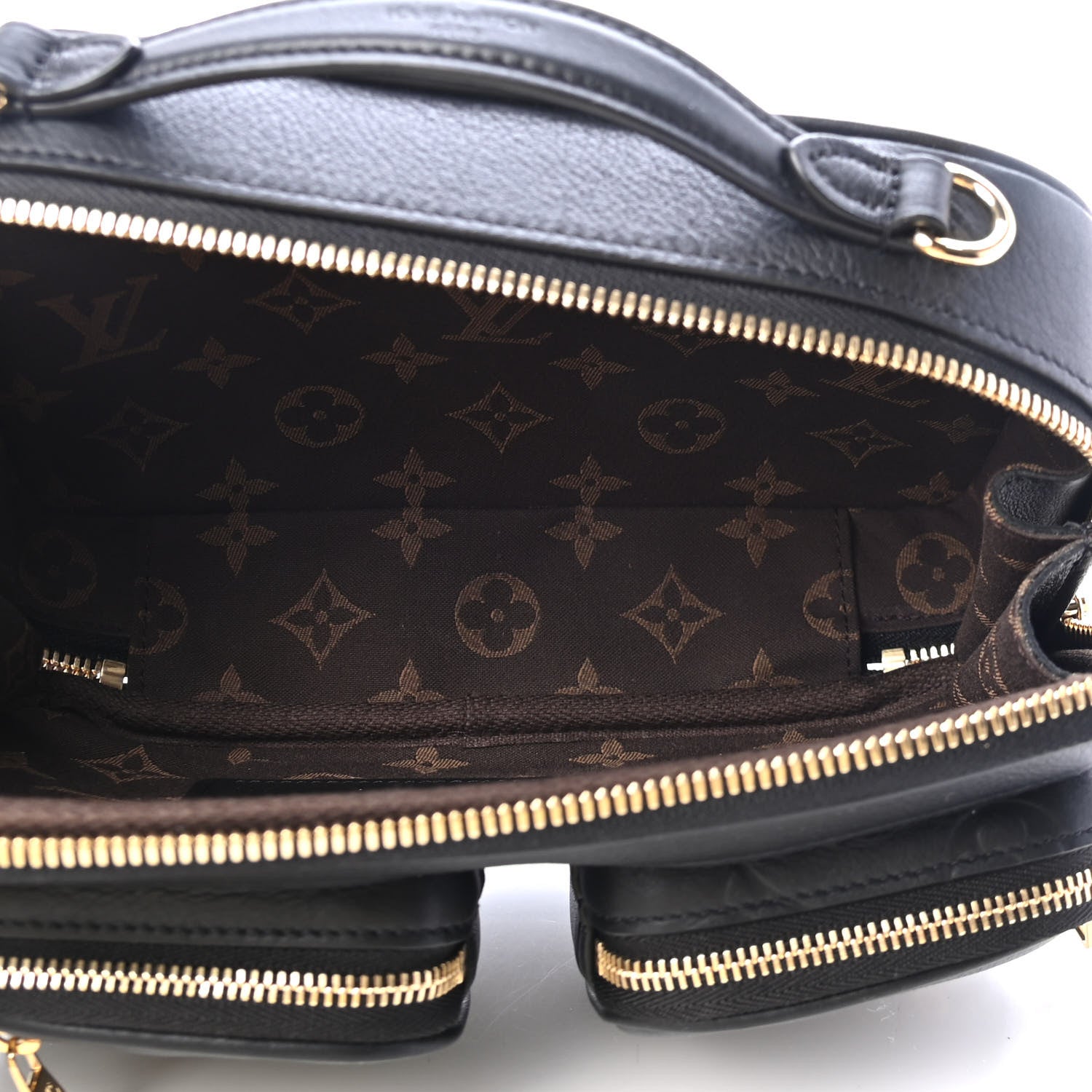 Louis Vuitton Calfskin Monogram Embossed Utility Crossbody Black 4 of 4