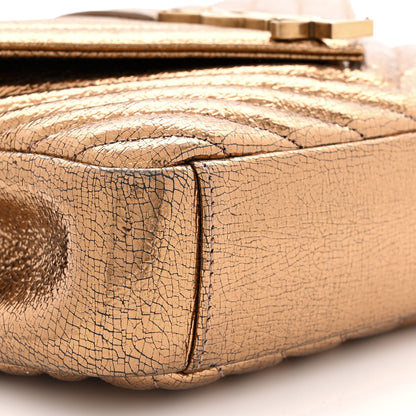 Saint Laurent Metallic Cracked Calfskin Matelasse Monogram Medium College Bag Copper 8 of 10
