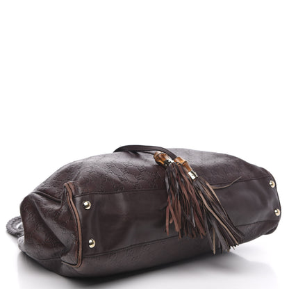 Gucci Guccissima Peggy Braided Tote Dark Brown 4 of 15