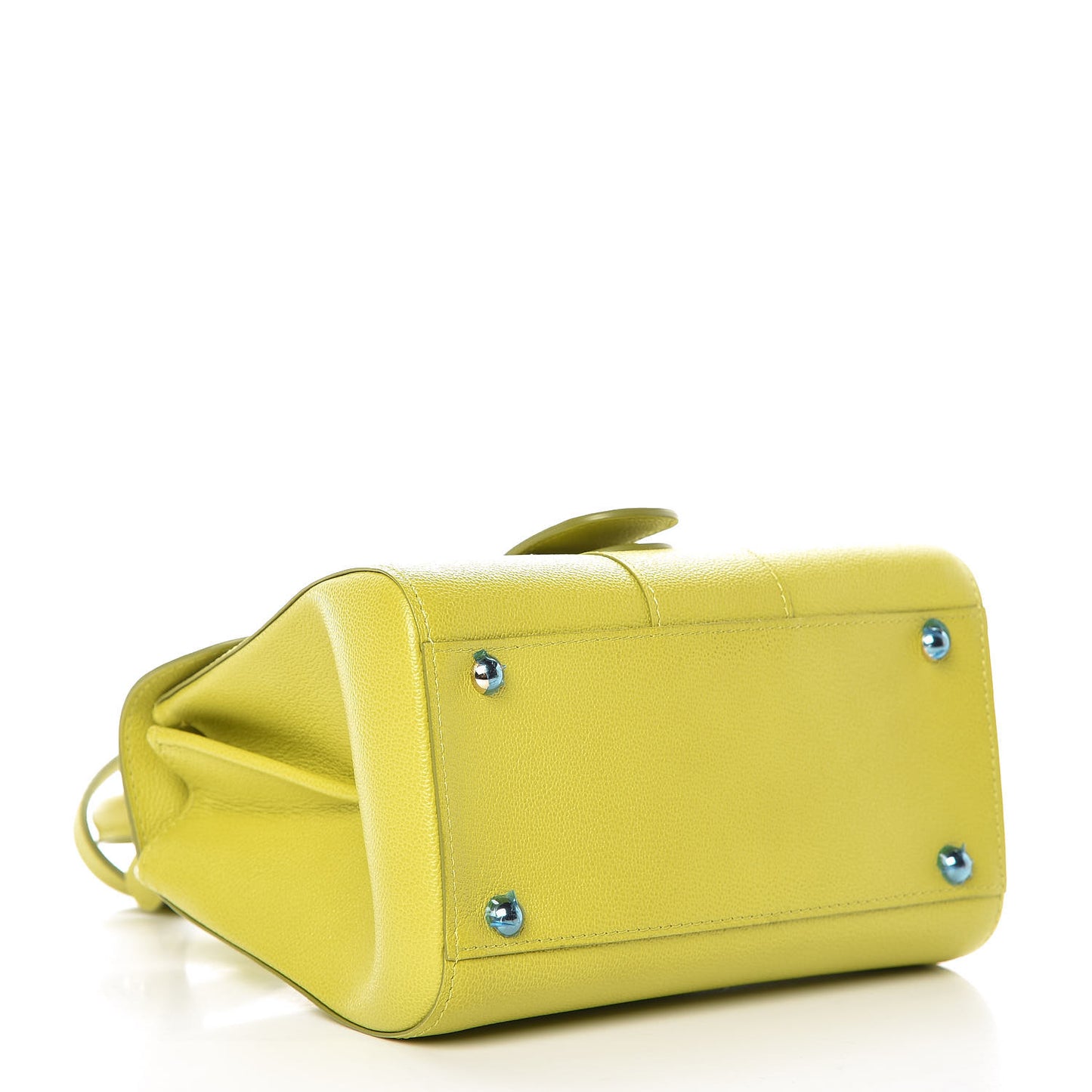 Grained Calfskin Mini Brillant Satchel Absinthe Lime