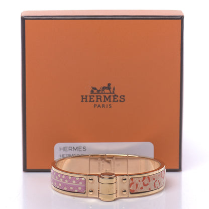 Hermes Enamel Printed Narrow Baobab Cat Hinged Bracelet S Graffitis Craft 5 of 5