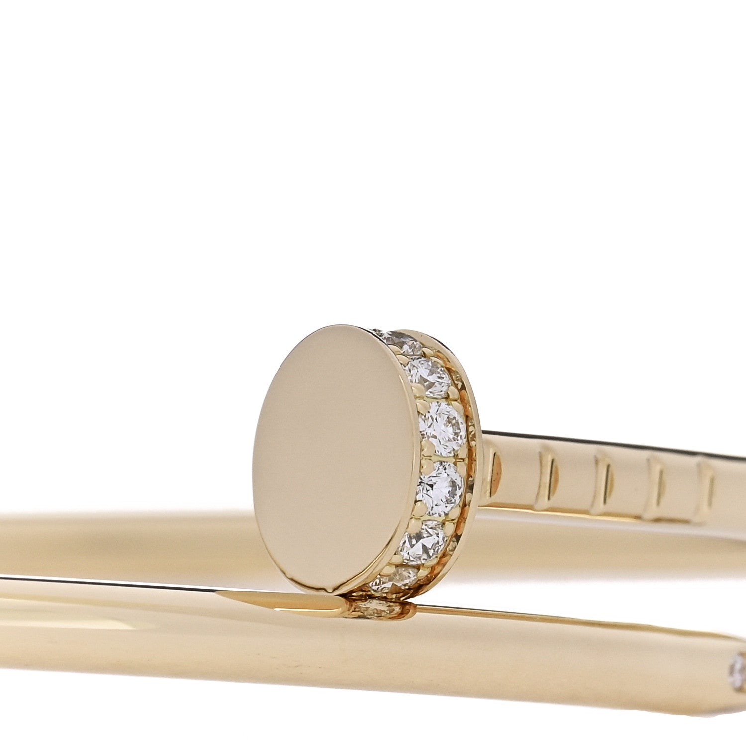 Cartier 18K Yellow Gold Diamond Small Juste Un Clou Bracelet 17 3 of 5
