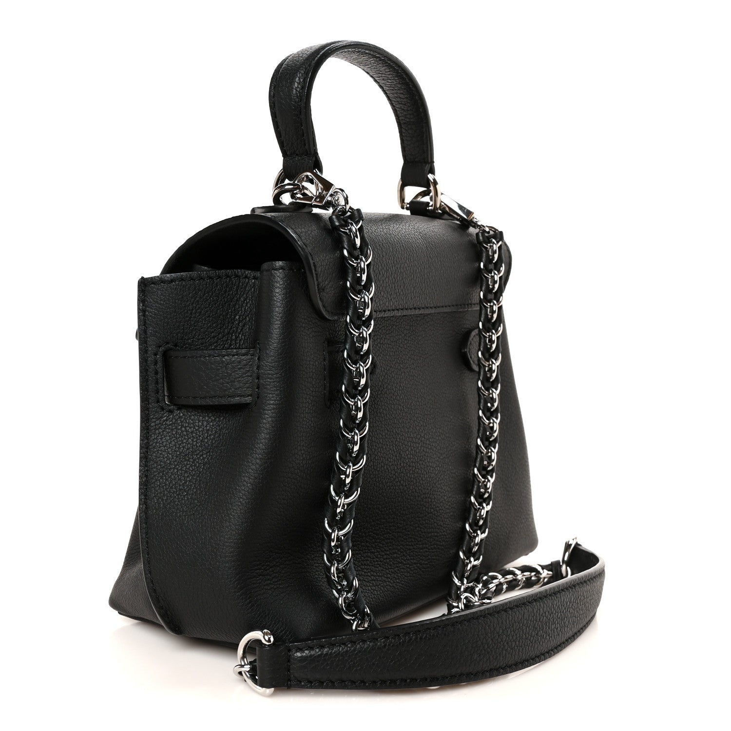Louis Vuitton Calfskin Lockme Ever BB Black 3 of 10