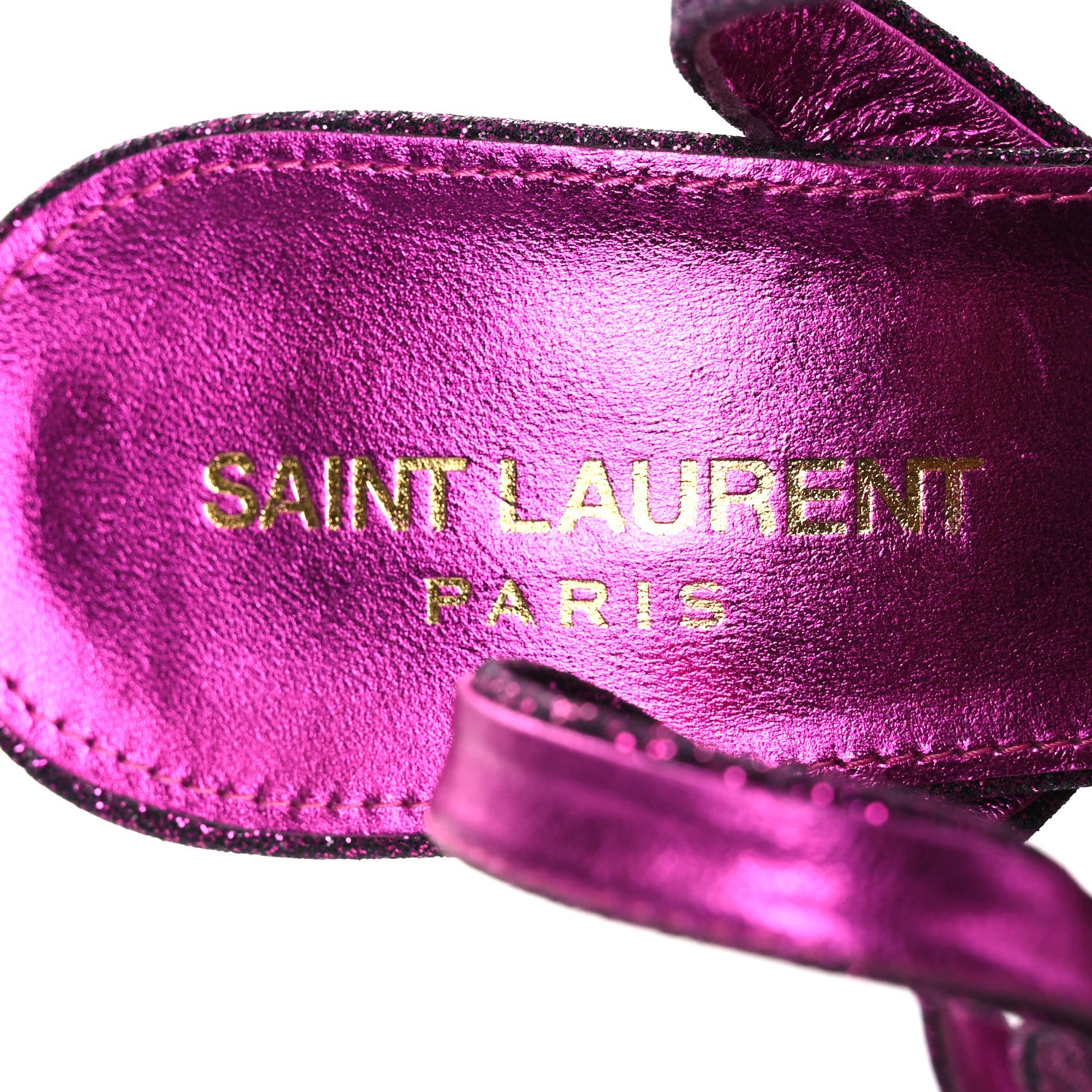 Saint Laurent Bright Hasar Kiki 100 Ankle Strap Sandals 36.5 Fucxia 9 of 13