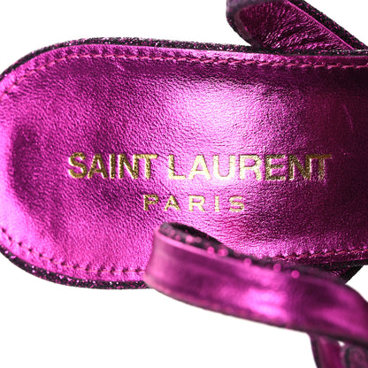 Saint Laurent Bright Hasar Kiki 100 Ankle Strap Sandals 36.5 Fucxia 9 of 13