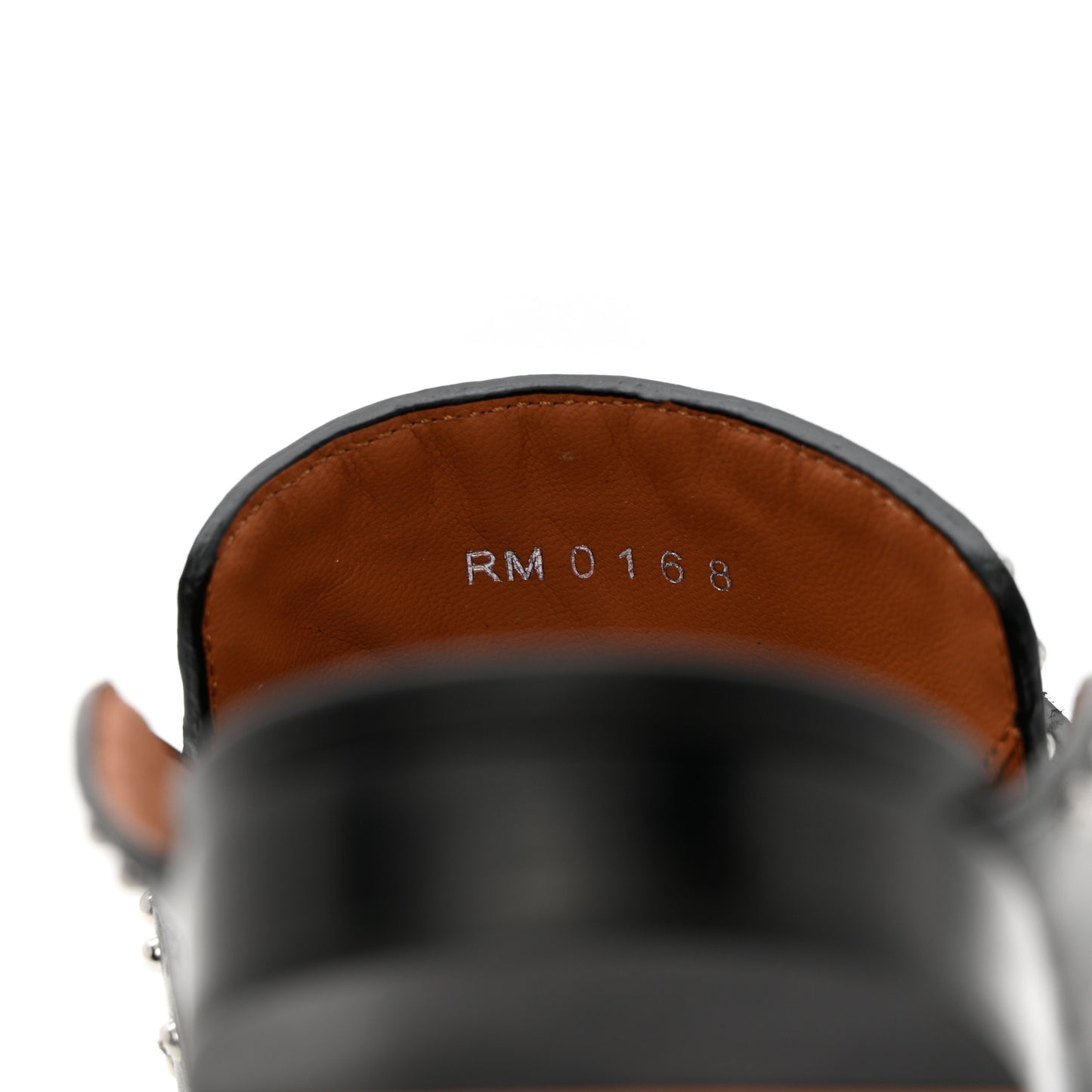 Calfskin Studded Elegant Loafer Mule 37 Black