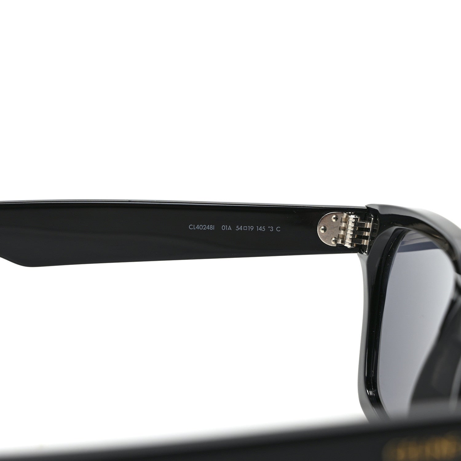 Celine Acetate Polarized Square Sunglasses CL40248I Black 6 of 7