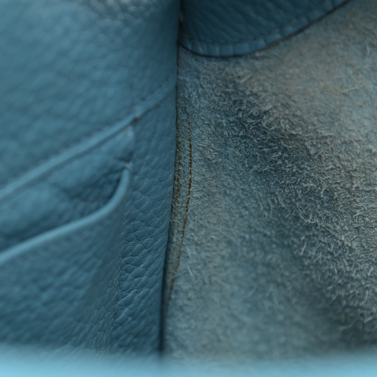 Hermes Taurillon Clemence Sherpa Backpack Blue Jean 12 of 16