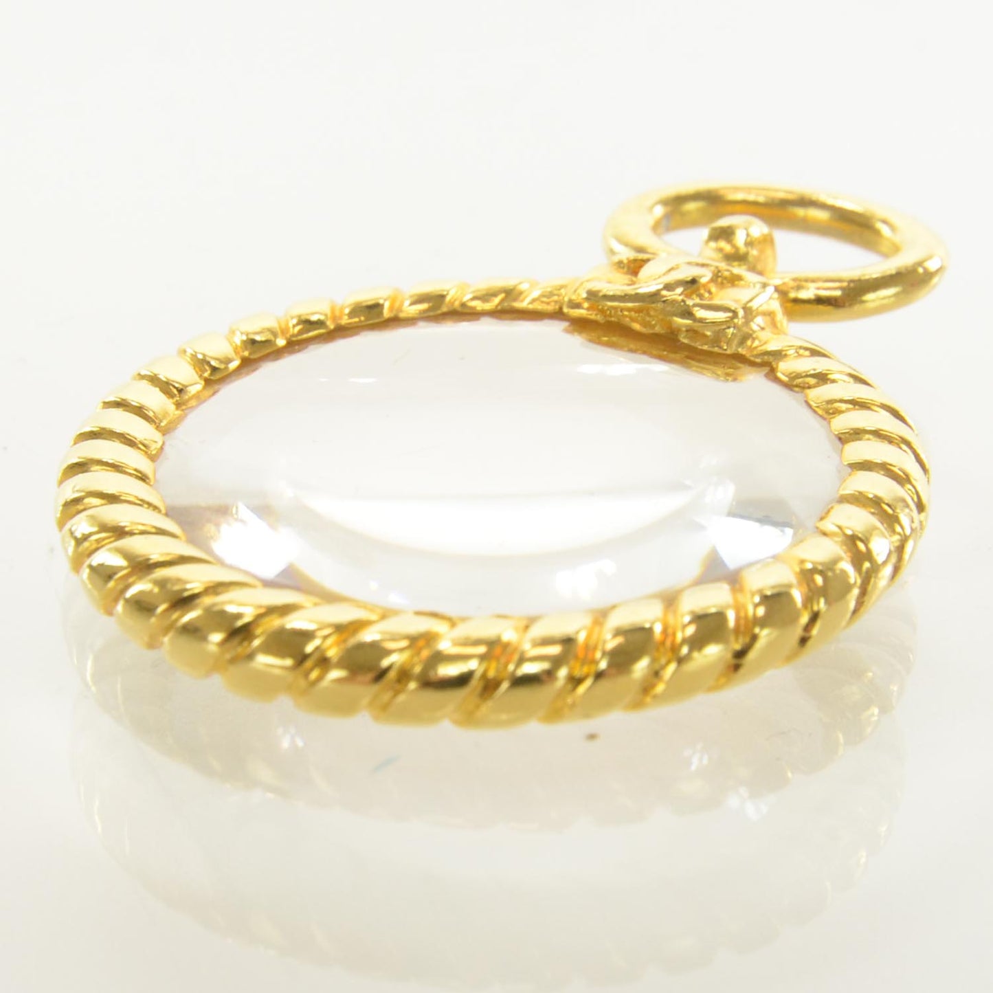 Loupe Magnifying Glass Pendant Gold