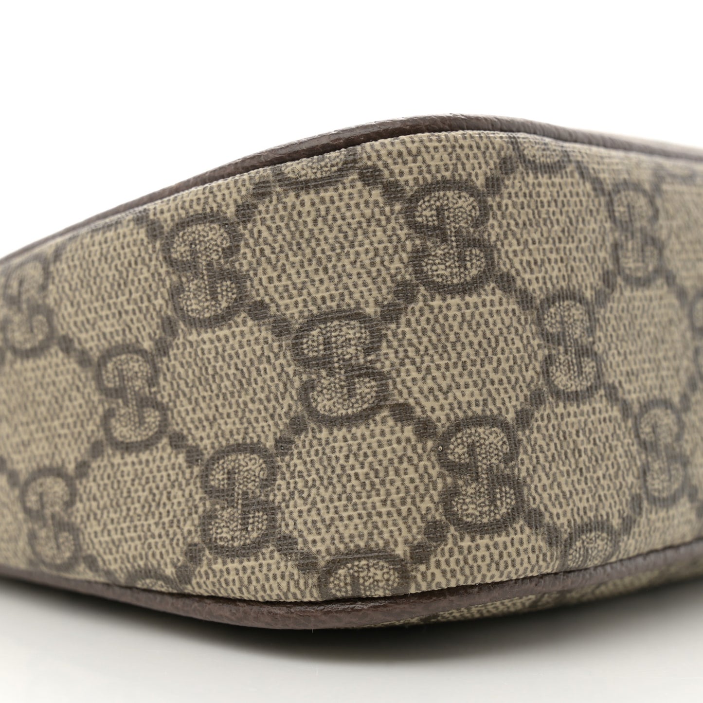 GG Supreme Monogram Textured Dollar Calfskin Small Ophidia Hobo Beige Ebony New Acero