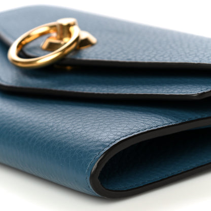 Mulberry Small Classic Grain Medium Harlow Wallet Steel Blue 9 of 12