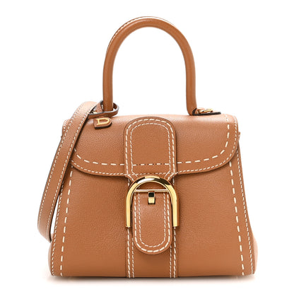 Delvaux Grained Rodeo Calfskin Surpique Mini Brillant Satchel Vegetal Ivory 1 of 12