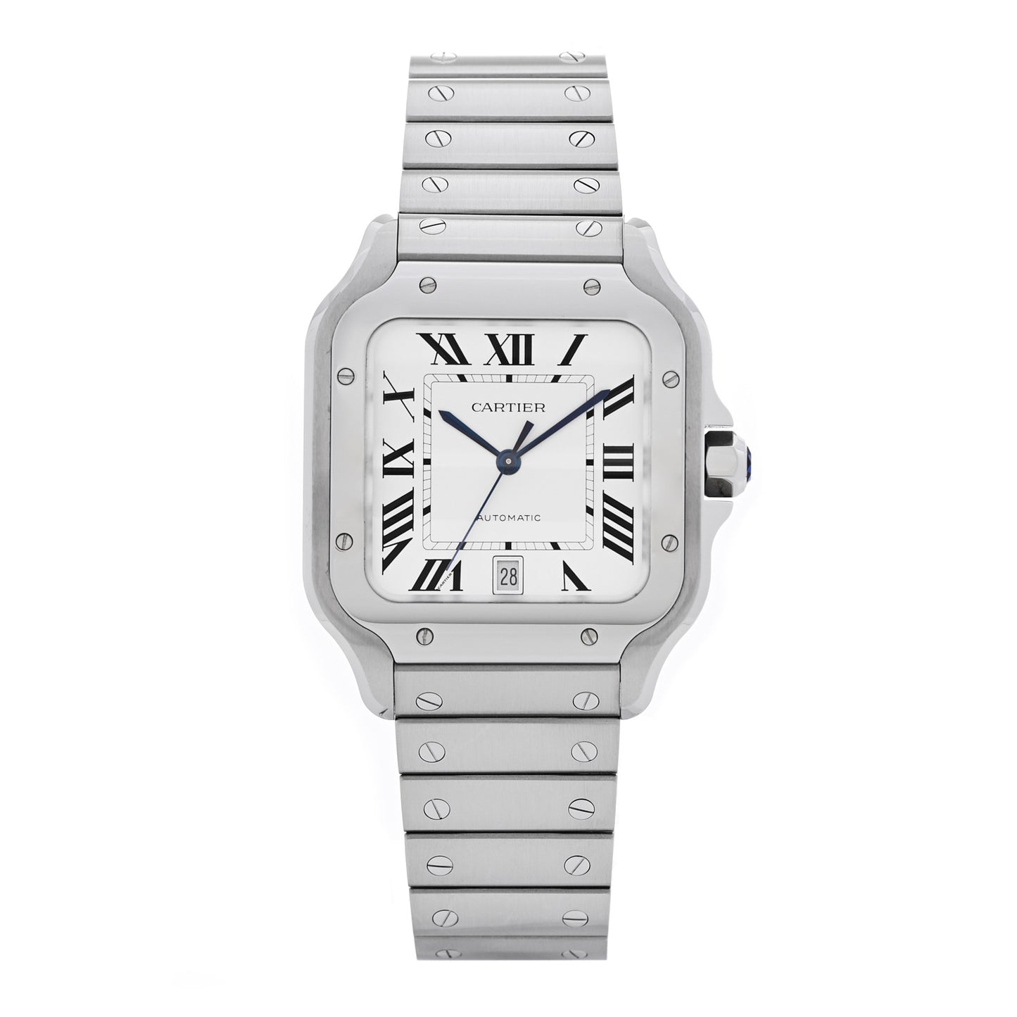 Stainless Steel 39.8mm Santos De Cartier Automatic Watch