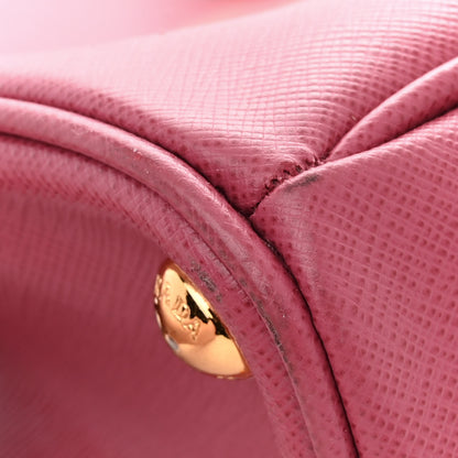 Prada Saffiano Small Galleria Double Zip Tote Peonia 14 of 16